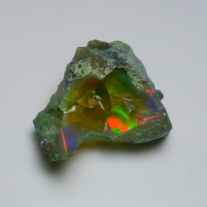 Black Opal 38.15 Carats | Natural Black Ethiopian Opal Rough - Ready for Cutting & Jewelry