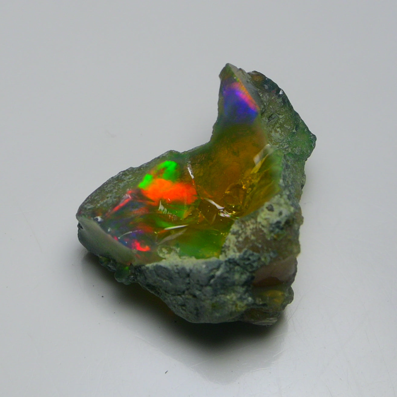 Black Opal 38.15 Carats | Natural Black Ethiopian Opal Rough - Ready for Cutting & Jewelry