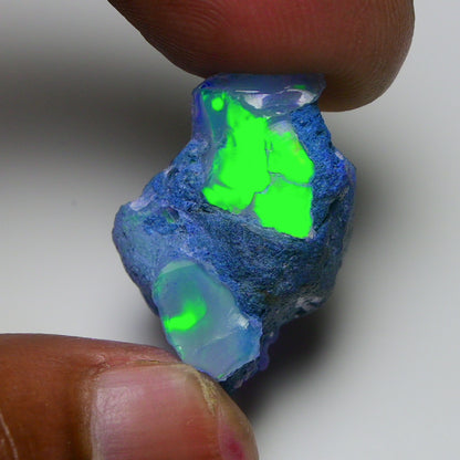Rare Blue Opal 22.50 Carats | Natural Blue Ethiopian Opal Rough - Ready for Cutting & Jewelry!