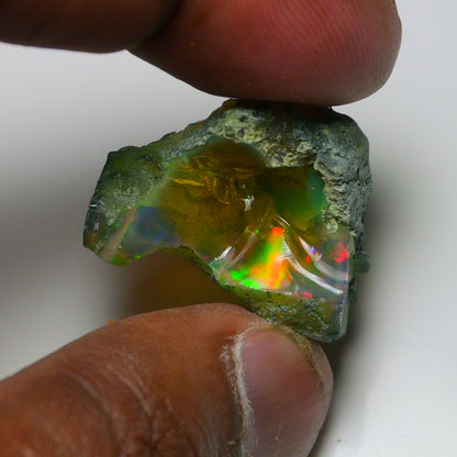 Black Opal 38.15 Carats | Natural Black Ethiopian Opal Rough - Ready for Cutting & Jewelry