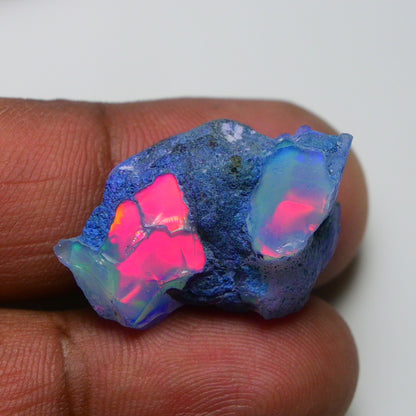 Rare Blue Opal 22.50 Carats | Natural Blue Ethiopian Opal Rough - Ready for Cutting & Jewelry!