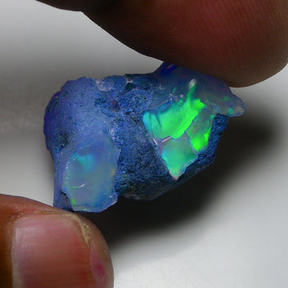 Rare Blue Opal 22.50 Carats | Natural Blue Ethiopian Opal Rough - Ready for Cutting & Jewelry!