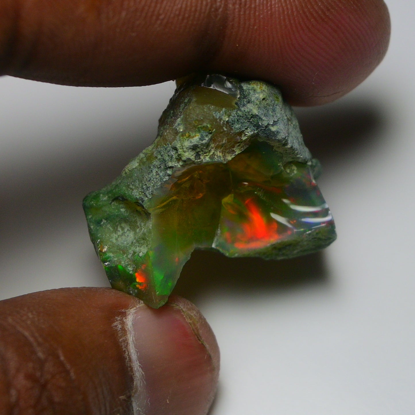 Black Opal 38.15 Carats | Natural Black Ethiopian Opal Rough - Ready for Cutting & Jewelry