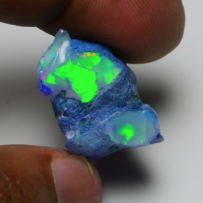 Rare Blue Opal 22.50 Carats | Natural Blue Ethiopian Opal Rough - Ready for Cutting & Jewelry!