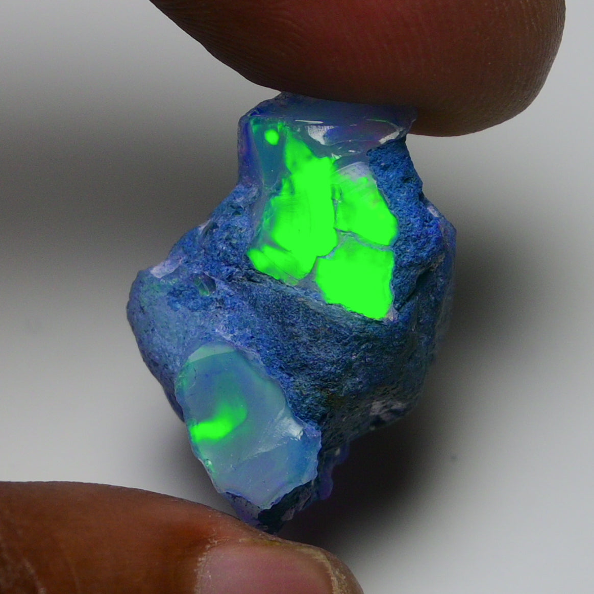 Rare Blue Opal 22.50 Carats | Natural Blue Ethiopian Opal Rough - Ready for Cutting & Jewelry!