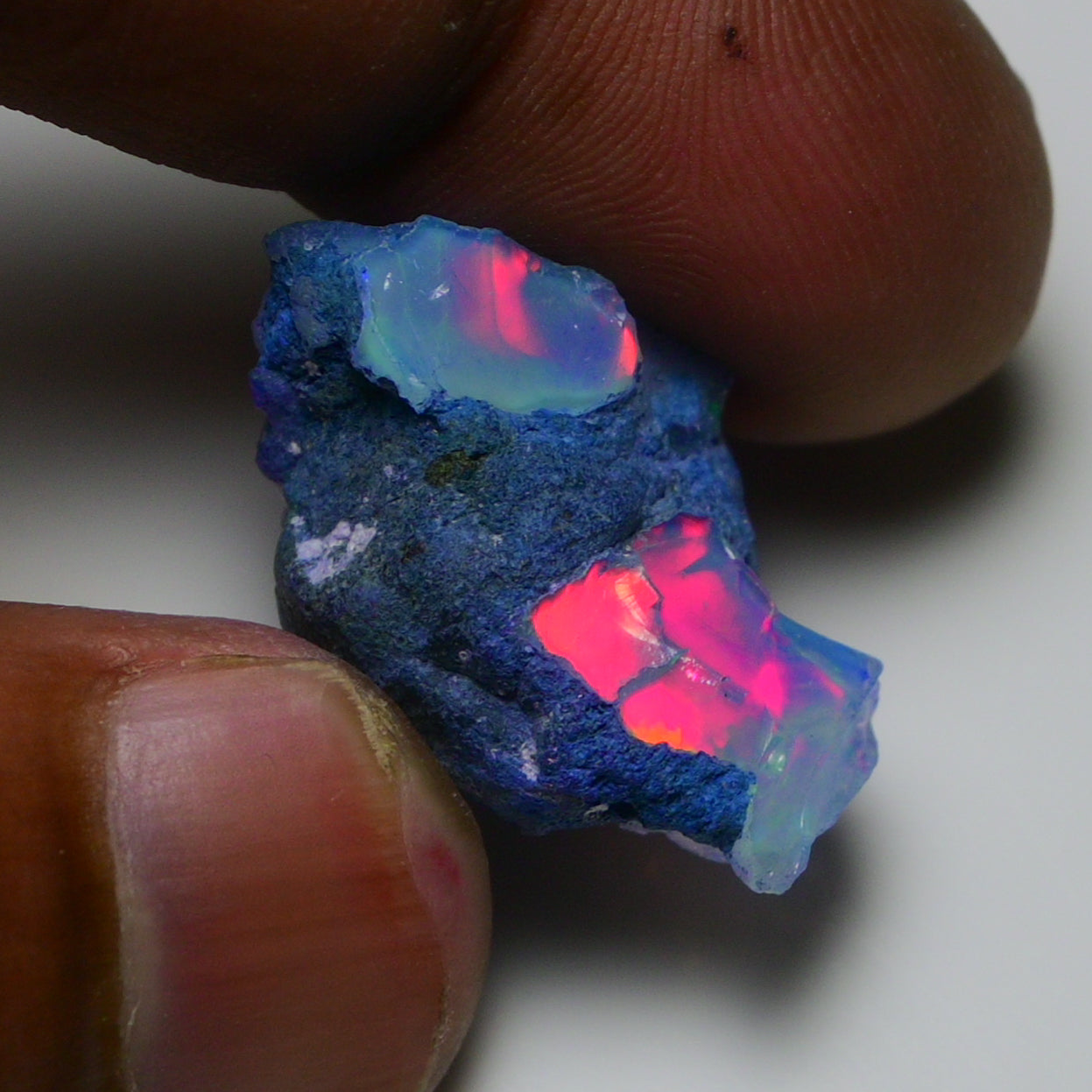 Rare Blue Opal 22.50 Carats | Natural Blue Ethiopian Opal Rough - Ready for Cutting & Jewelry!