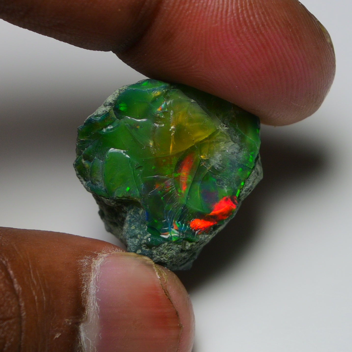 Black Opal 28.45 Carats | Natural Black Ethiopian Opal Rough - Ready for Cutting & Jewelry
