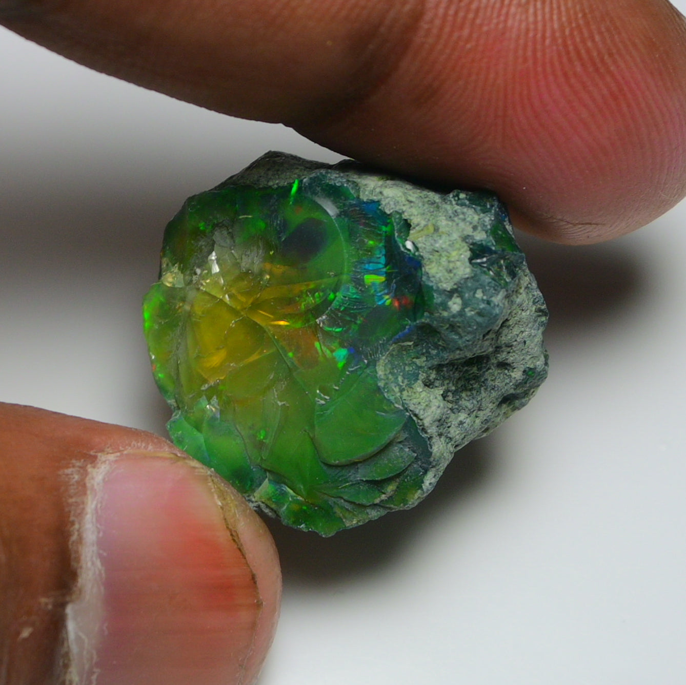 Black Opal 28.45 Carats | Natural Black Ethiopian Opal Rough - Ready for Cutting & Jewelry
