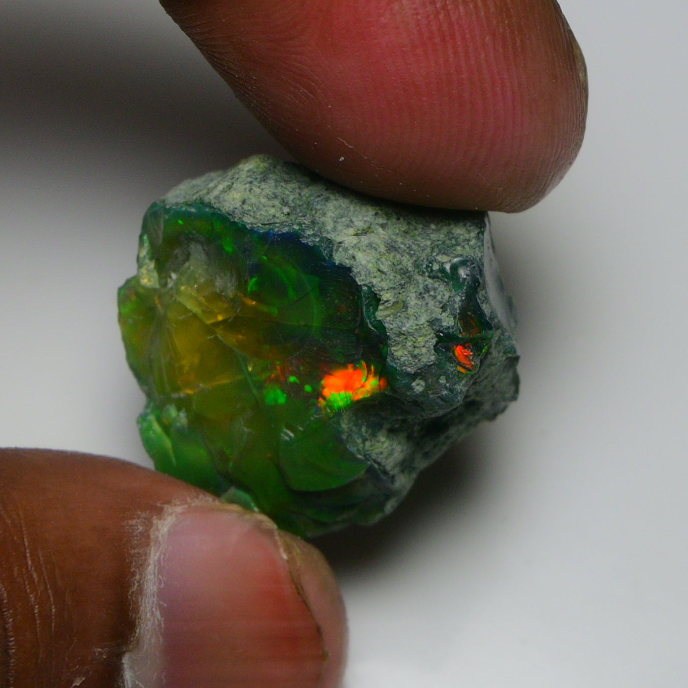 Black Opal 28.45 Carats | Natural Black Ethiopian Opal Rough - Ready for Cutting & Jewelry