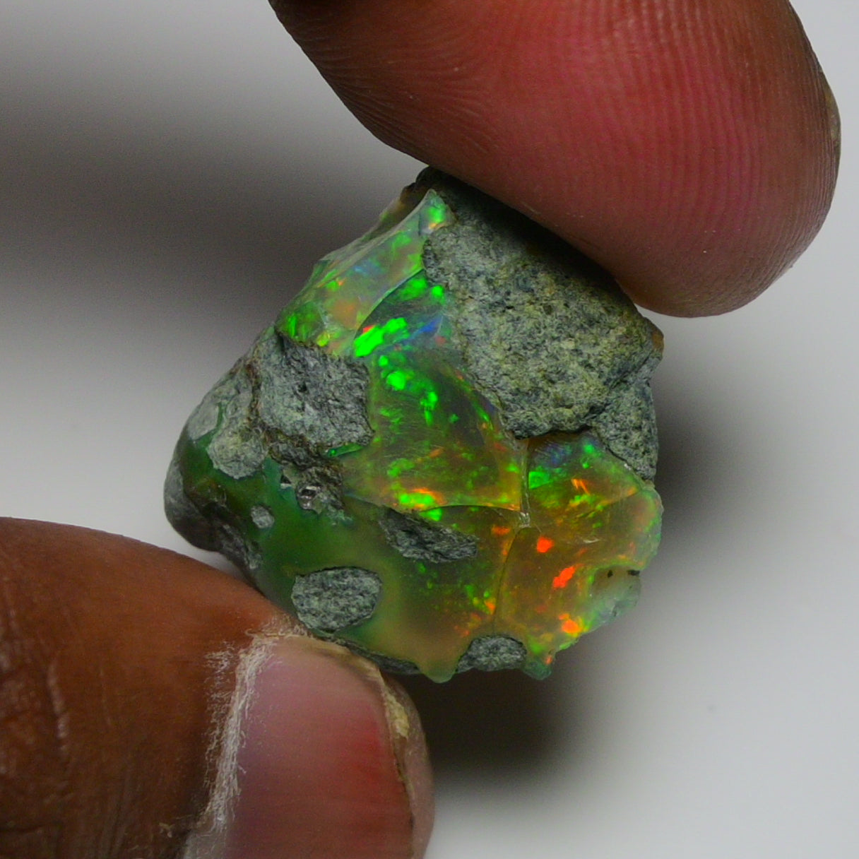 Black Opal 25.00 Carats | Natural Black Ethiopian Opal Rough - Ready for Cutting & Jewelry