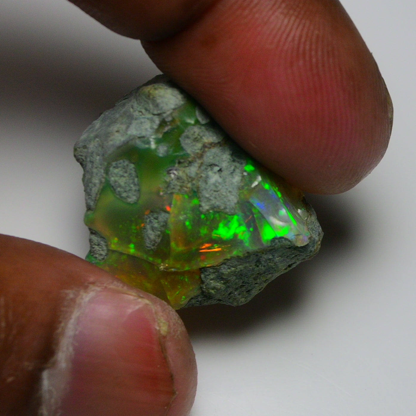 Black Opal 25.00 Carats | Natural Black Ethiopian Opal Rough - Ready for Cutting & Jewelry