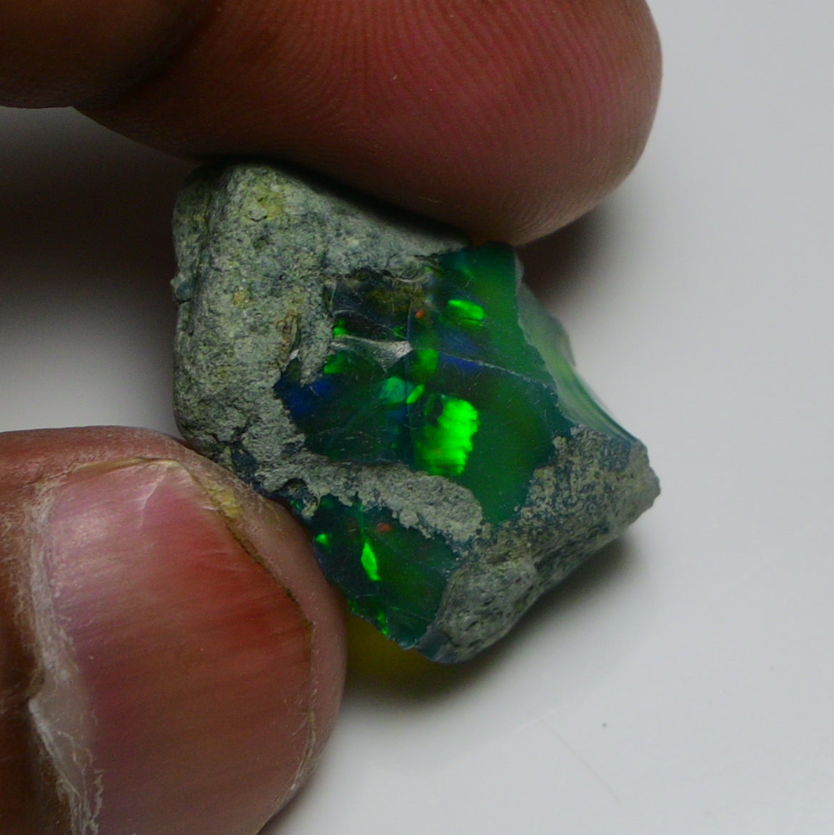 Black Opal 25.00 Carats | Natural Black Ethiopian Opal Rough - Ready for Cutting & Jewelry