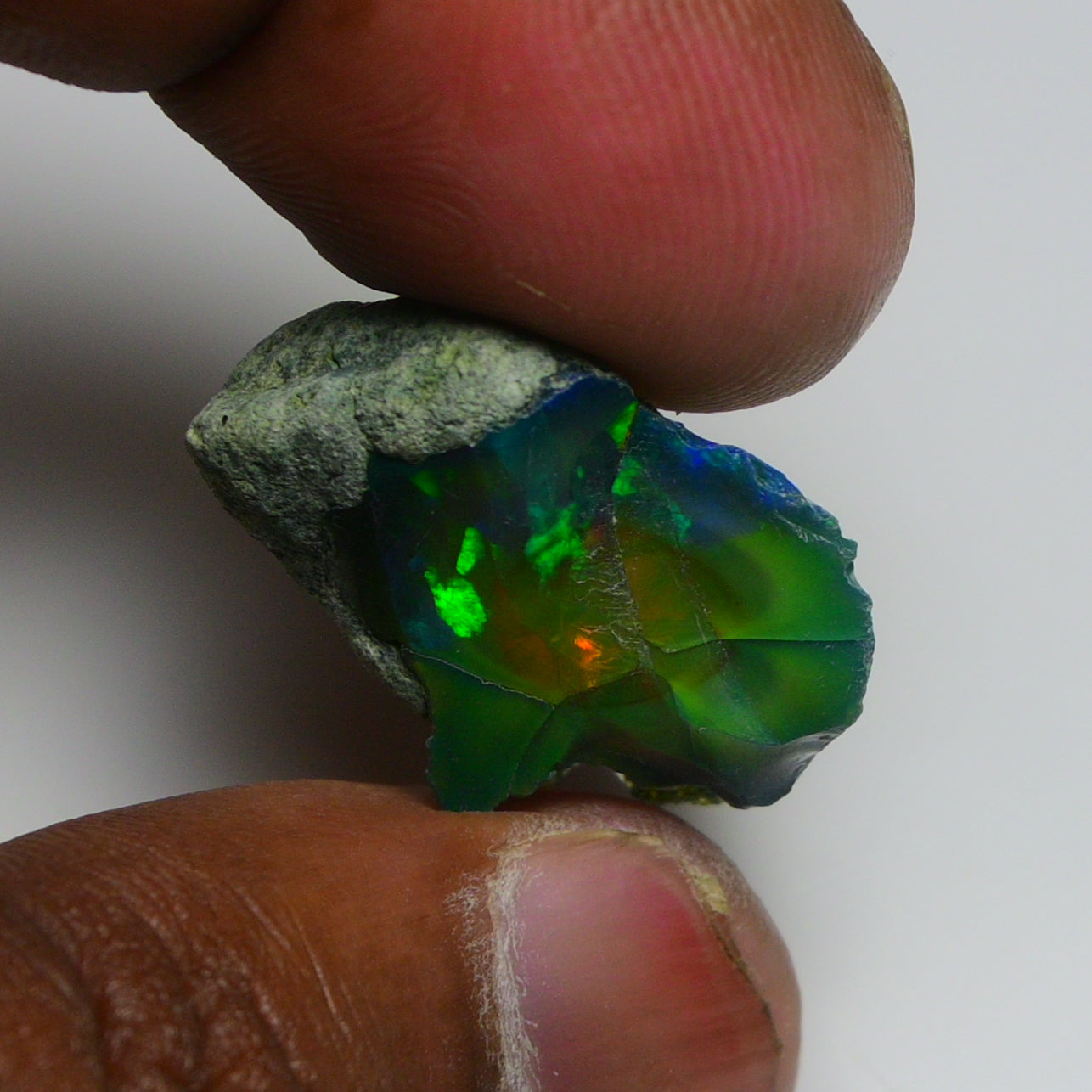 Black Opal 25.00 Carats | Natural Black Ethiopian Opal Rough - Ready for Cutting & Jewelry
