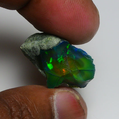 Black Opal 25.00 Carats | Natural Black Ethiopian Opal Rough - Ready for Cutting & Jewelry