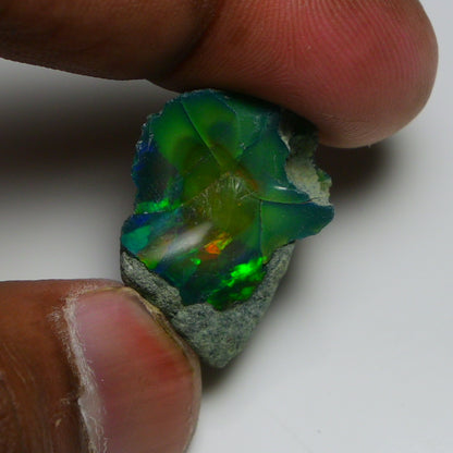 Black Opal 25.00 Carats | Natural Black Ethiopian Opal Rough - Ready for Cutting & Jewelry