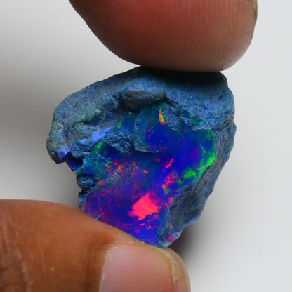 Rare Blue Opal 21.60 Carats | Natural Blue Ethiopian Opal Rough - Ready for Cutting & Jewelry!