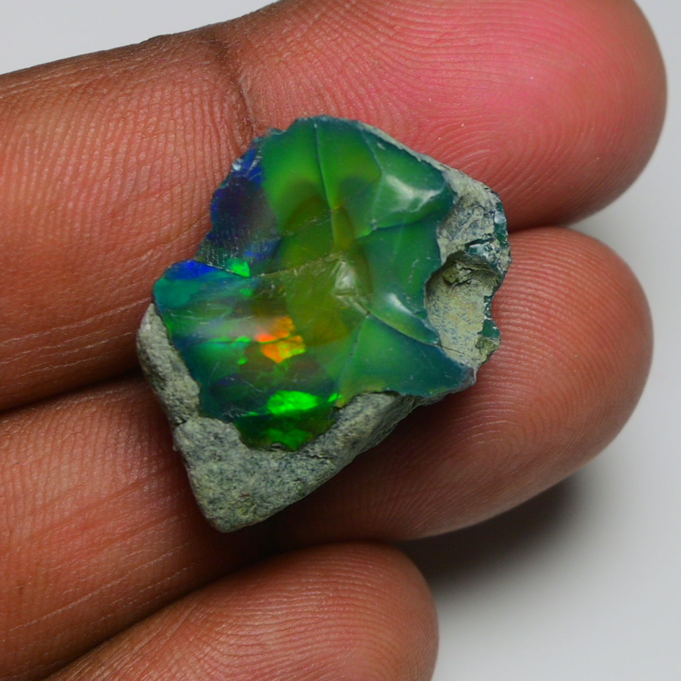Black Opal 25.00 Carats | Natural Black Ethiopian Opal Rough - Ready for Cutting & Jewelry