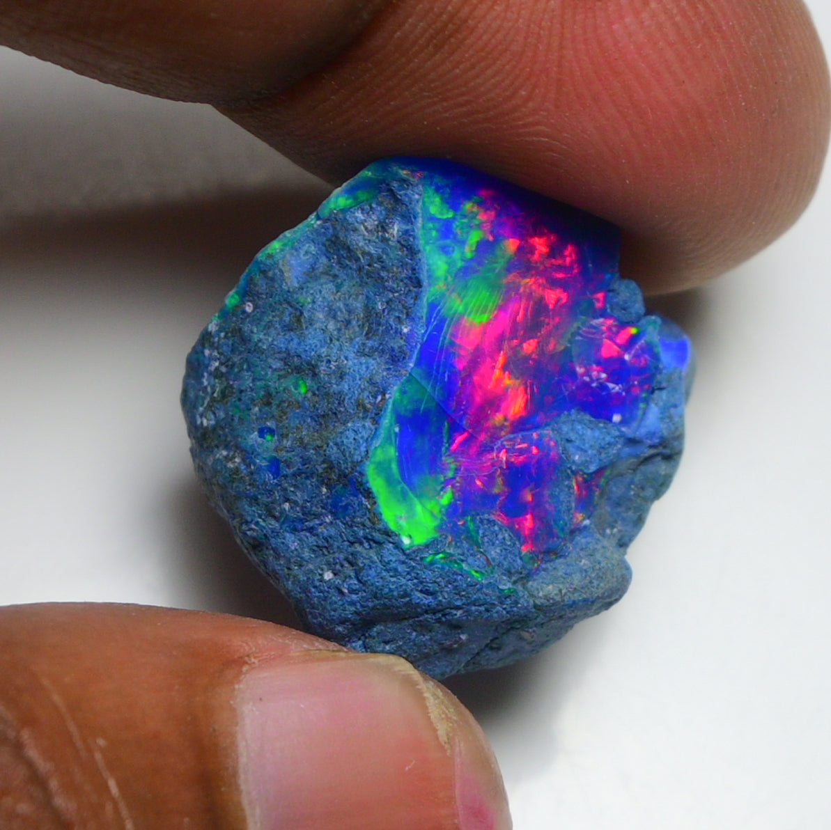 Rare Blue Opal 21.60 Carats | Natural Blue Ethiopian Opal Rough - Ready for Cutting & Jewelry!