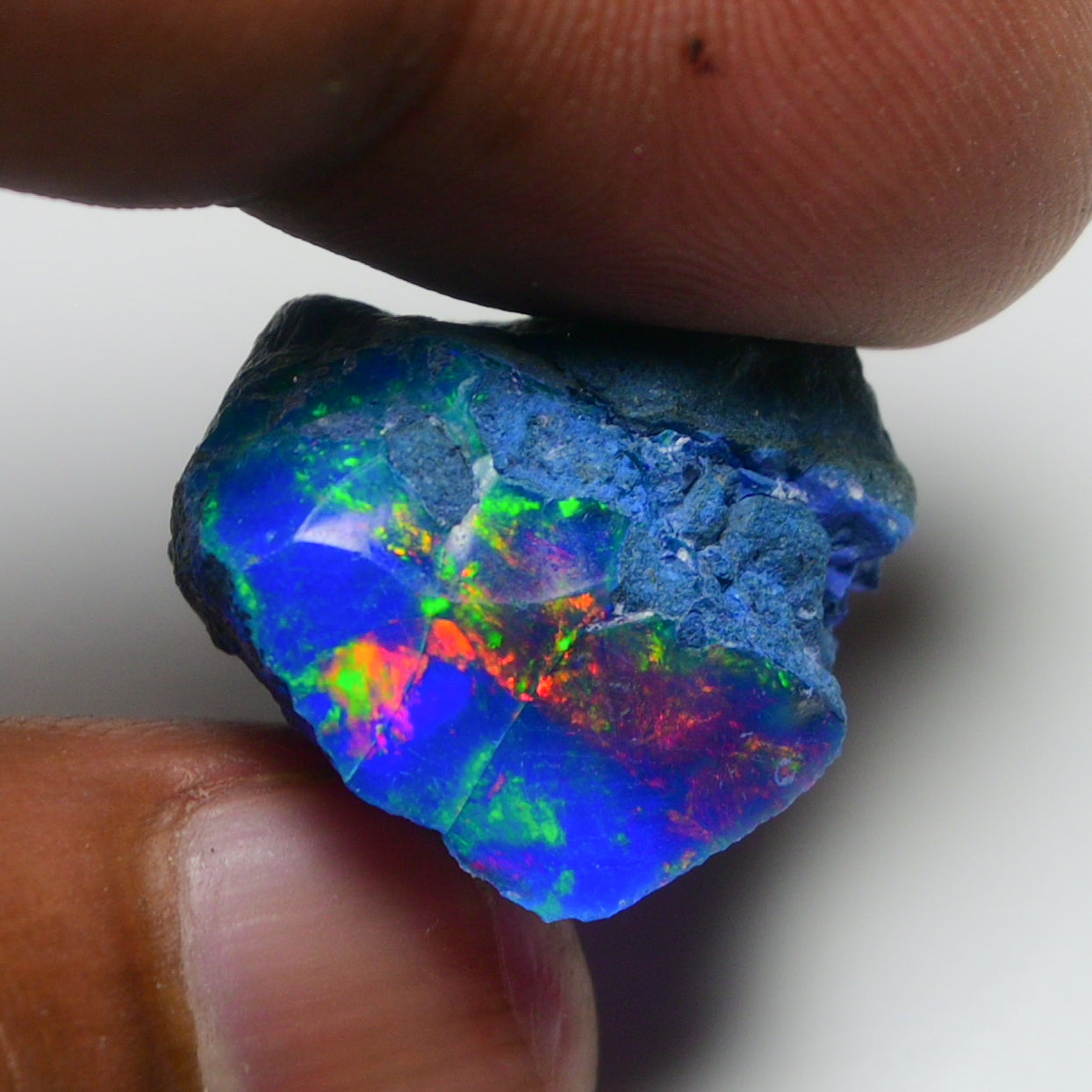 Rare Blue Opal 21.60 Carats | Natural Blue Ethiopian Opal Rough - Ready for Cutting & Jewelry!