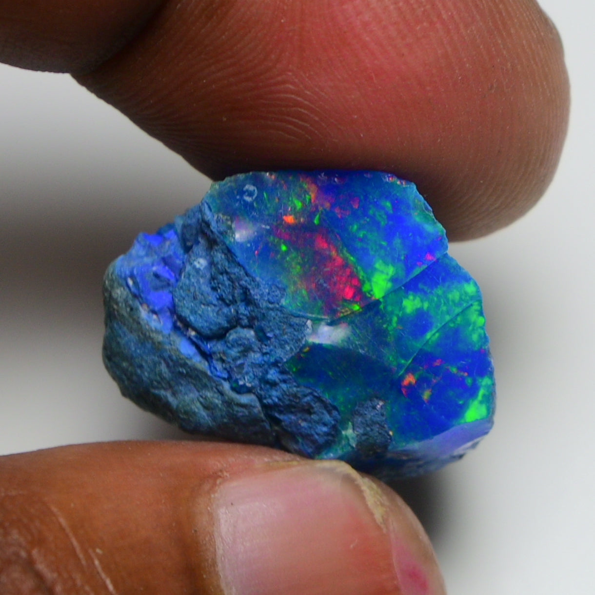 Rare Blue Opal 21.60 Carats | Natural Blue Ethiopian Opal Rough - Ready for Cutting & Jewelry!