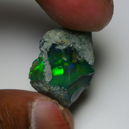 Black Opal 25.00 Carats | Natural Black Ethiopian Opal Rough - Ready for Cutting & Jewelry