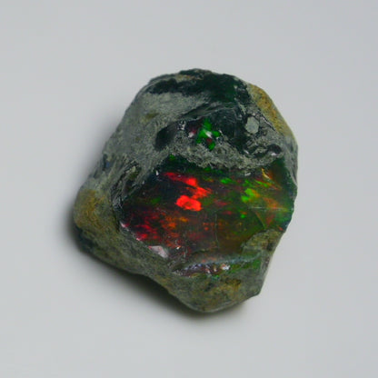 Black Opal 24.15 Carats | Natural Black Ethiopian Opal Rough - Ready for Cutting & Jewelry