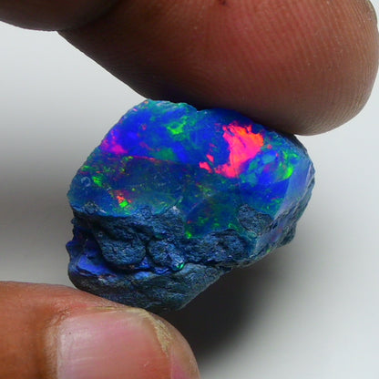 Rare Blue Opal 21.60 Carats | Natural Blue Ethiopian Opal Rough - Ready for Cutting & Jewelry!
