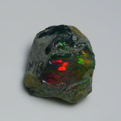 Black Opal 24.15 Carats | Natural Black Ethiopian Opal Rough - Ready for Cutting & Jewelry