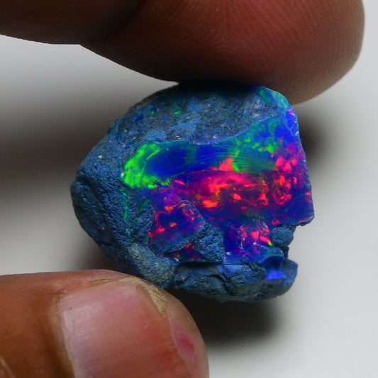 Rare Blue Opal 21.60 Carats | Natural Blue Ethiopian Opal Rough - Ready for Cutting & Jewelry!
