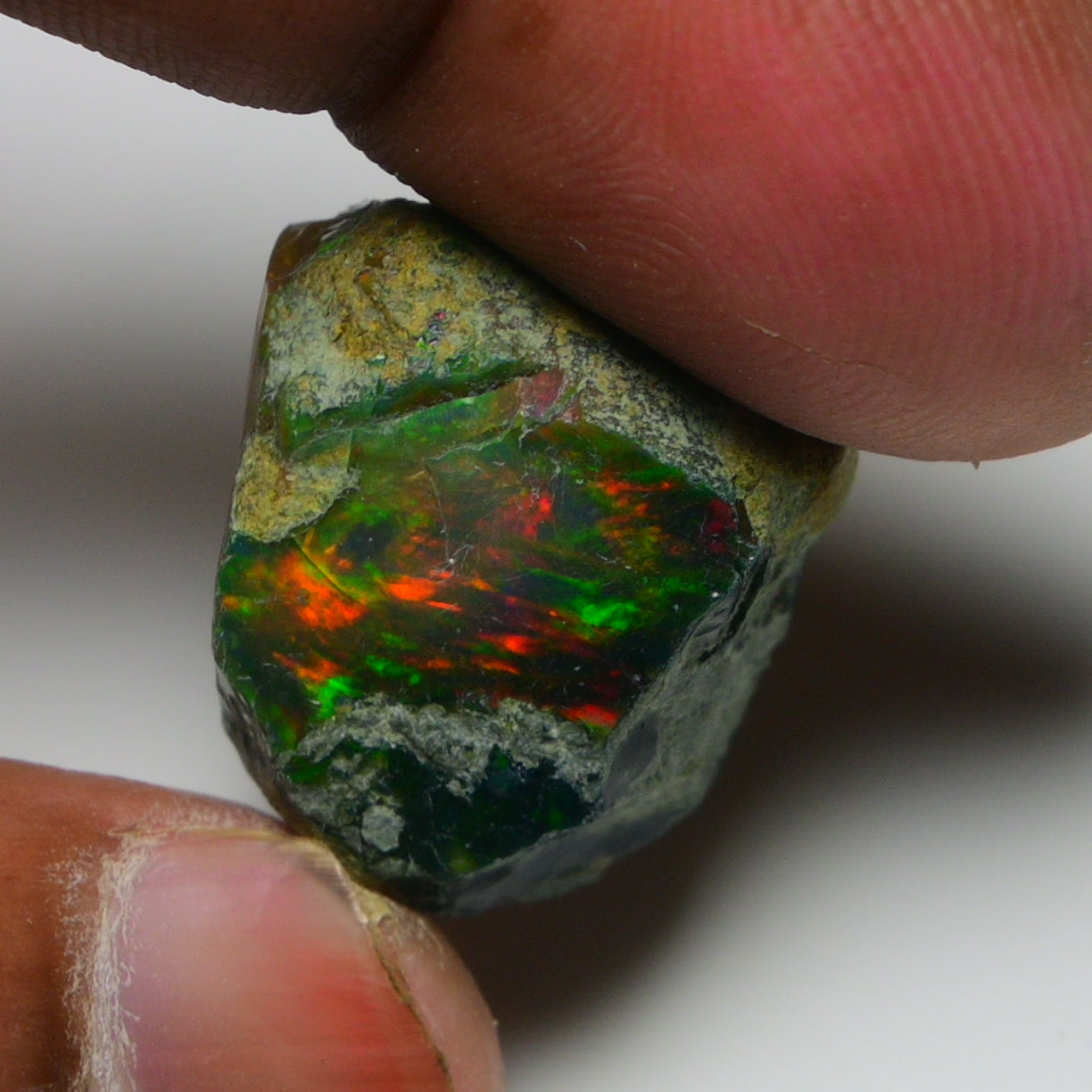 Black Opal 24.15 Carats | Natural Black Ethiopian Opal Rough - Ready for Cutting & Jewelry
