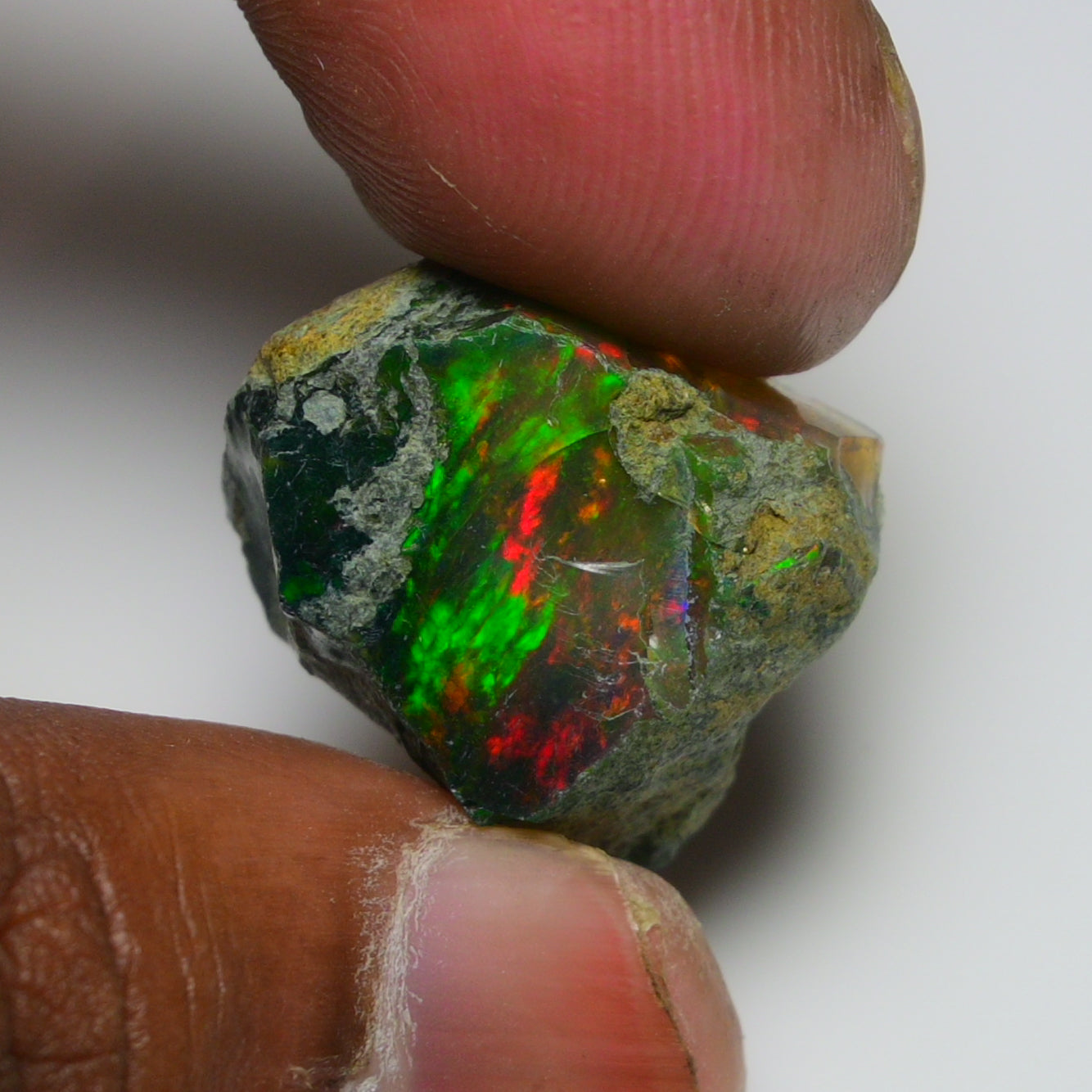 Black Opal 24.15 Carats | Natural Black Ethiopian Opal Rough - Ready for Cutting & Jewelry