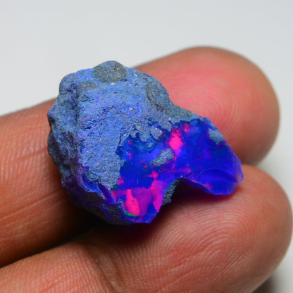 Rare Blue Opal 19.20 Carats | Natural Blue Ethiopian Opal Rough - Ready for Cutting & Jewelry!