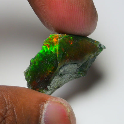 Black Opal 14.15 Carats | Natural Black Ethiopian Opal Rough - Ready for Cutting & Jewelry