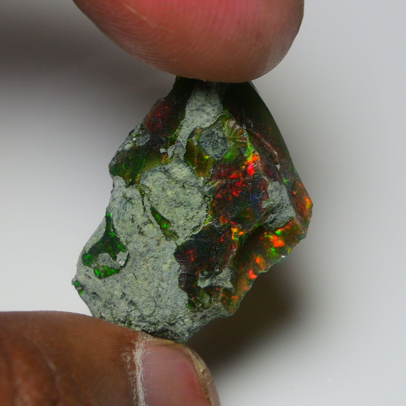 Black Opal 14.15 Carats | Natural Black Ethiopian Opal Rough - Ready for Cutting & Jewelry