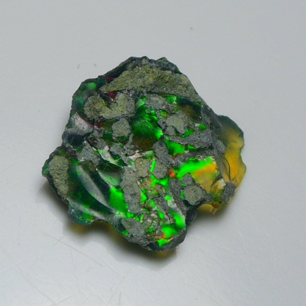 Black Opal 11.10 Carats | Natural Black Ethiopian Opal Rough - Ready for Cutting & Jewelry