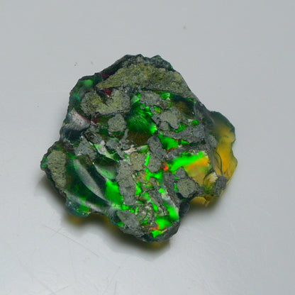 Black Opal 11.10 Carats | Natural Black Ethiopian Opal Rough - Ready for Cutting & Jewelry