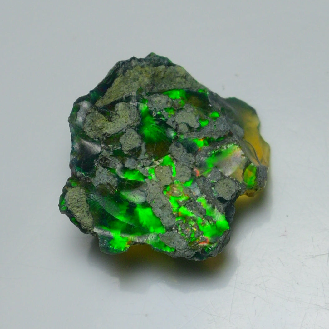 Black Opal 11.10 Carats | Natural Black Ethiopian Opal Rough - Ready for Cutting & Jewelry