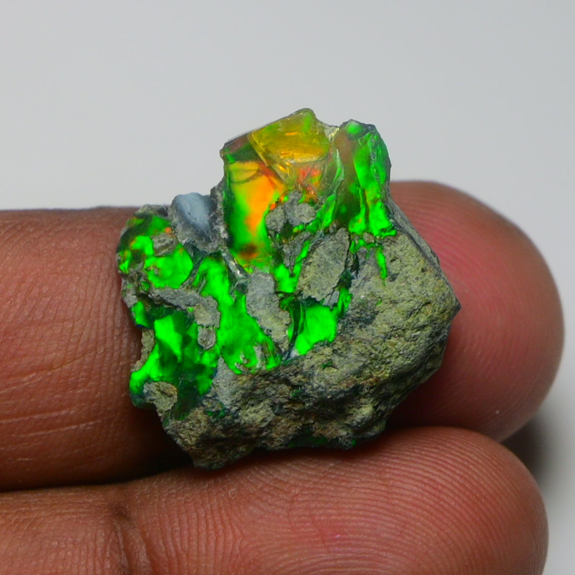 Black Opal 11.10 Carats | Natural Black Ethiopian Opal Rough - Ready for Cutting & Jewelry