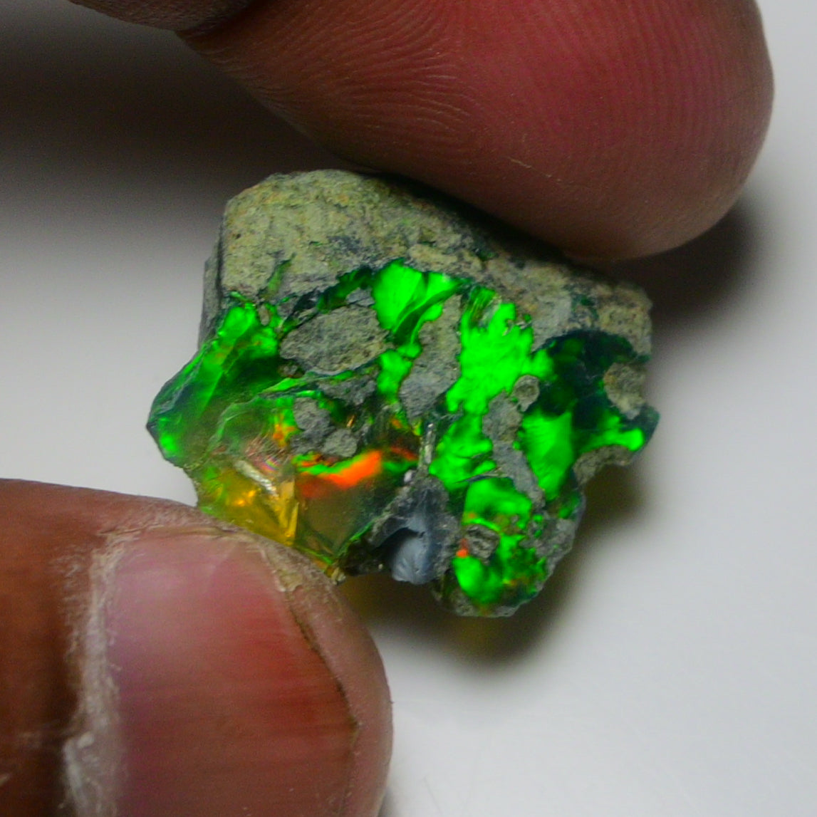 Black Opal 11.10 Carats | Natural Black Ethiopian Opal Rough - Ready for Cutting & Jewelry