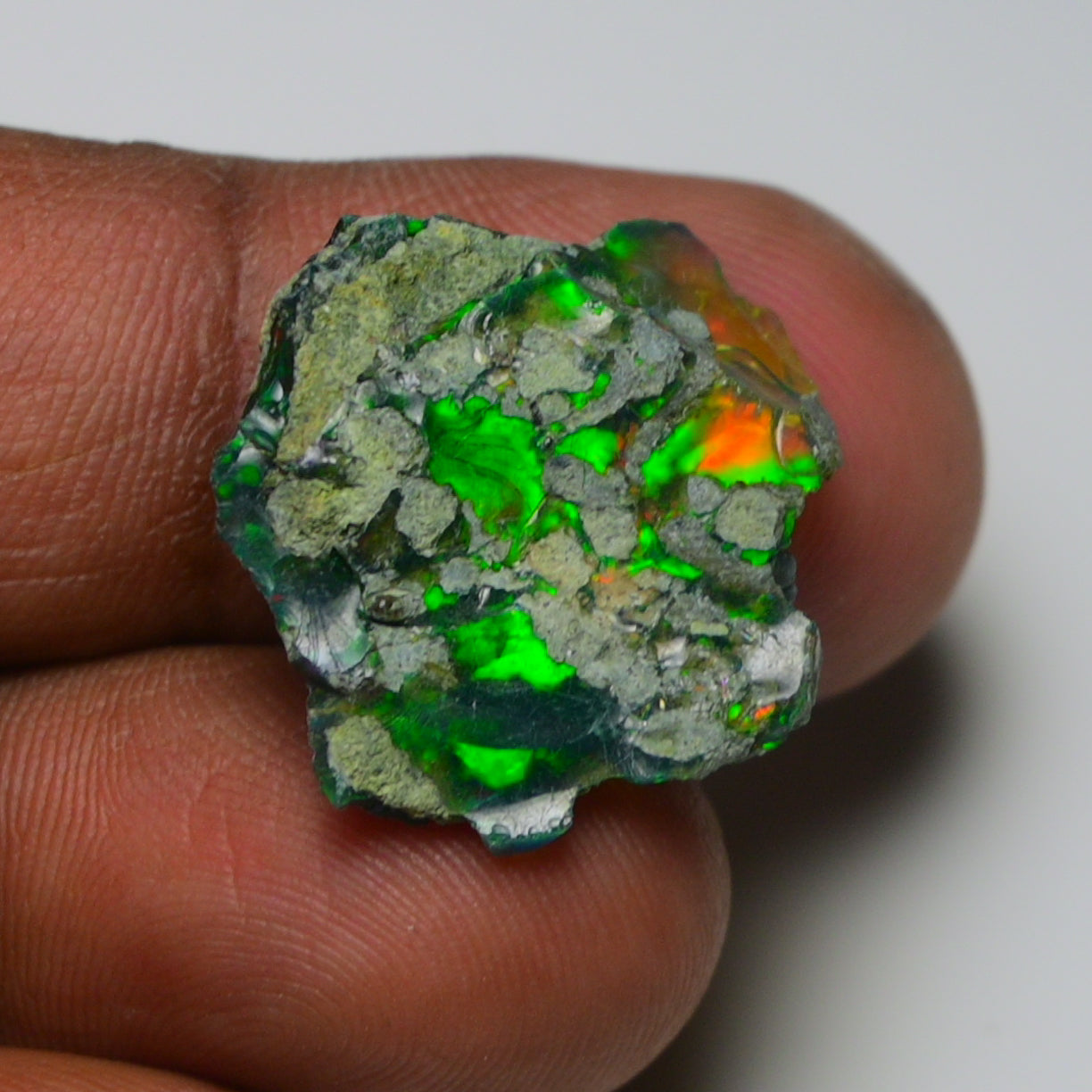 Black Opal 11.10 Carats | Natural Black Ethiopian Opal Rough - Ready for Cutting & Jewelry