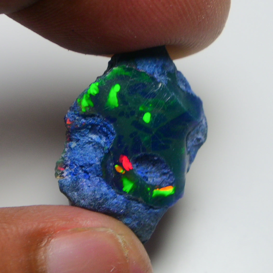 Rare Blue Opal 12.20 Carats | Natural Blue Ethiopian Opal Rough - Ready for Cutting & Jewelry!