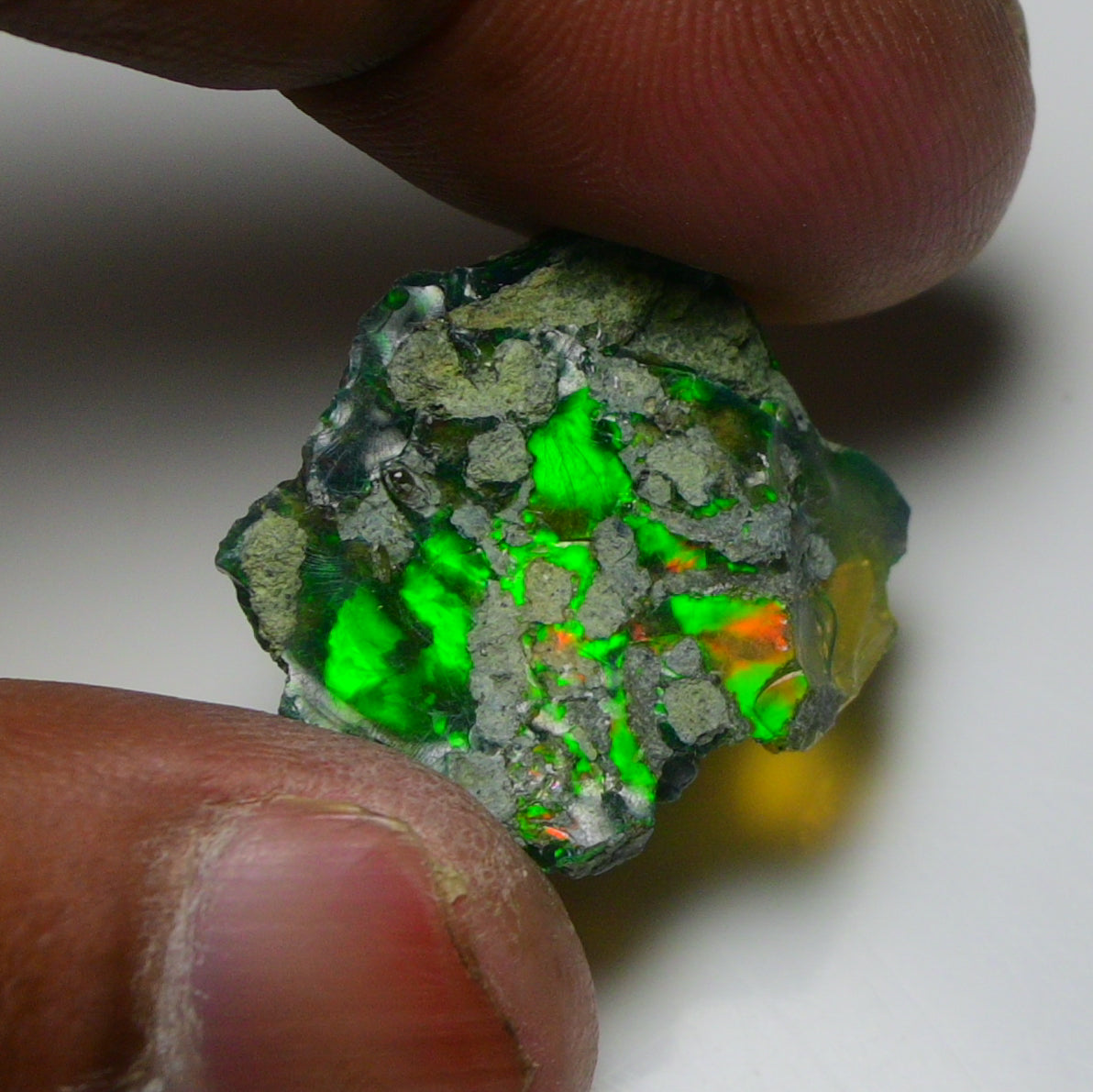 Black Opal 11.10 Carats | Natural Black Ethiopian Opal Rough - Ready for Cutting & Jewelry