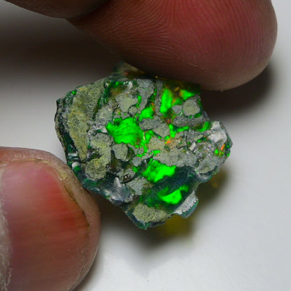 Black Opal 11.10 Carats | Natural Black Ethiopian Opal Rough - Ready for Cutting & Jewelry