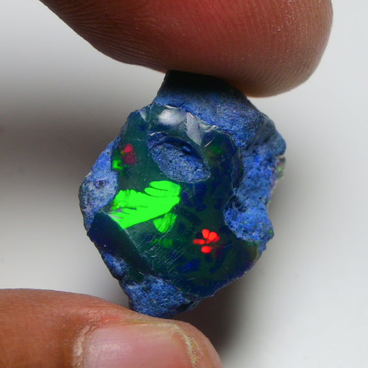 Rare Blue Opal 12.20 Carats | Natural Blue Ethiopian Opal Rough - Ready for Cutting & Jewelry!