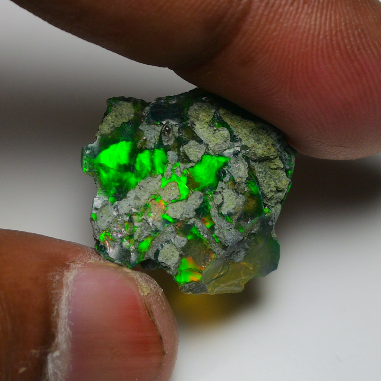 Black Opal 11.10 Carats | Natural Black Ethiopian Opal Rough - Ready for Cutting & Jewelry