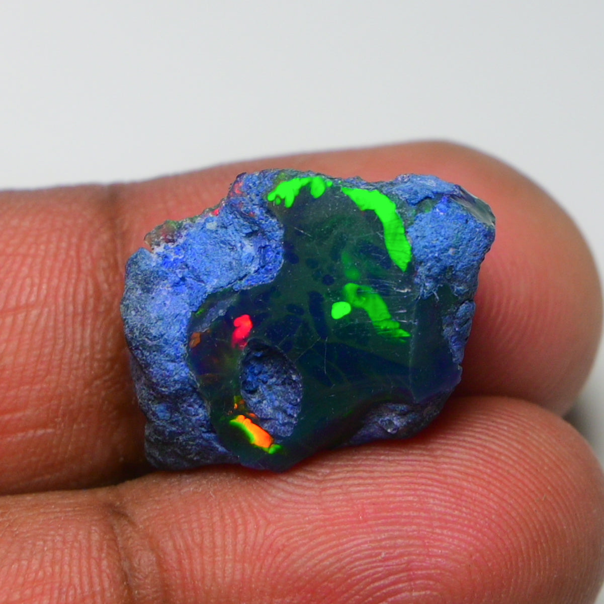 Rare Blue Opal 12.20 Carats | Natural Blue Ethiopian Opal Rough - Ready for Cutting & Jewelry!