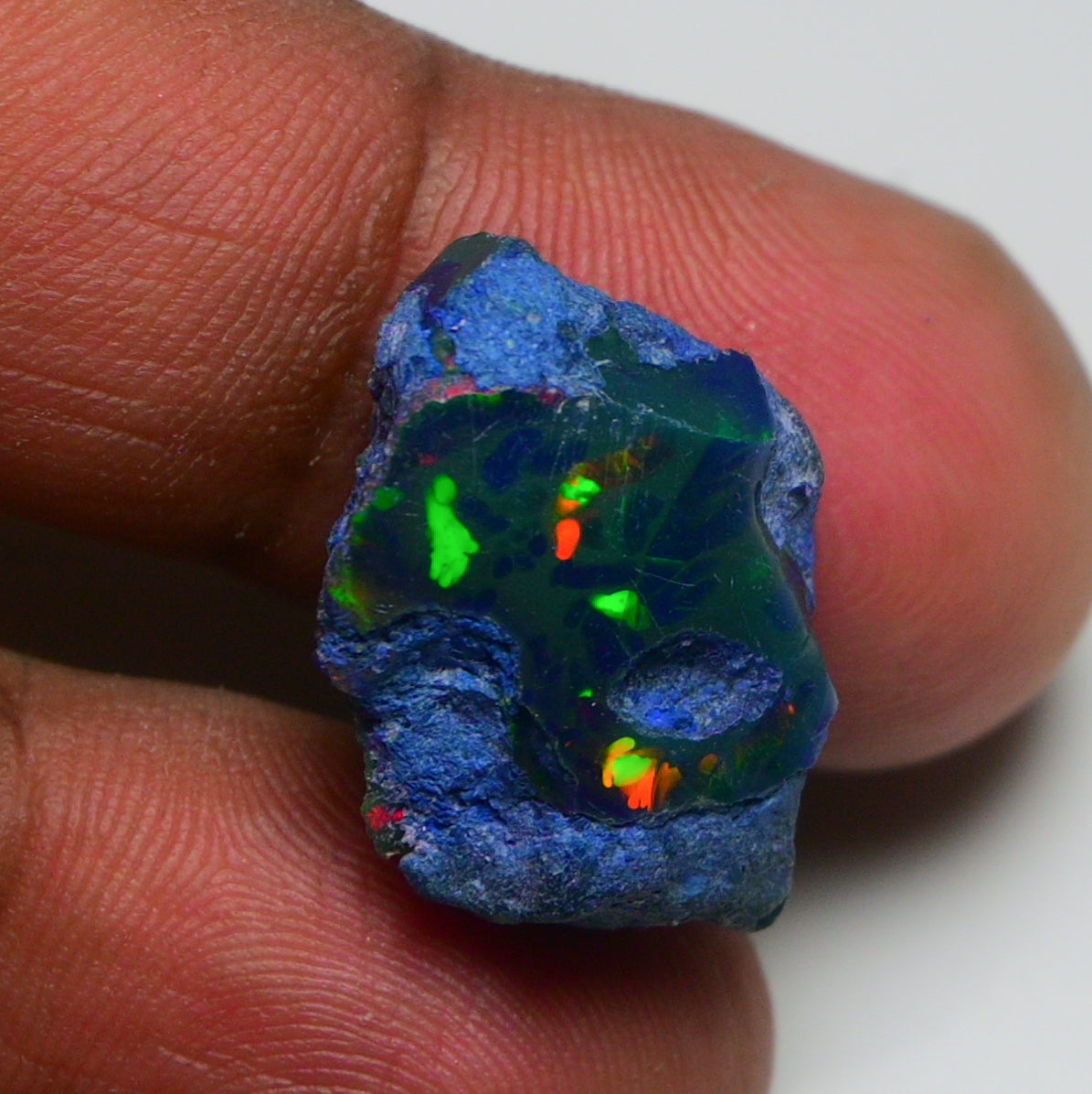 Rare Blue Opal 12.20 Carats | Natural Blue Ethiopian Opal Rough - Ready for Cutting & Jewelry!
