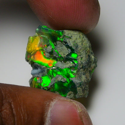 Black Opal 11.10 Carats | Natural Black Ethiopian Opal Rough - Ready for Cutting & Jewelry