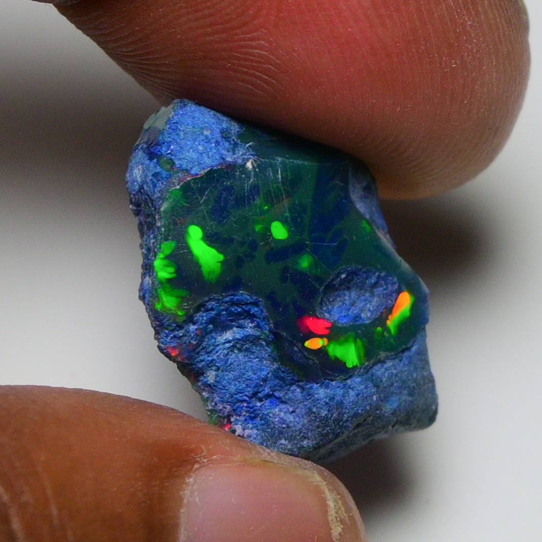 Rare Blue Opal 12.20 Carats | Natural Blue Ethiopian Opal Rough - Ready for Cutting & Jewelry!