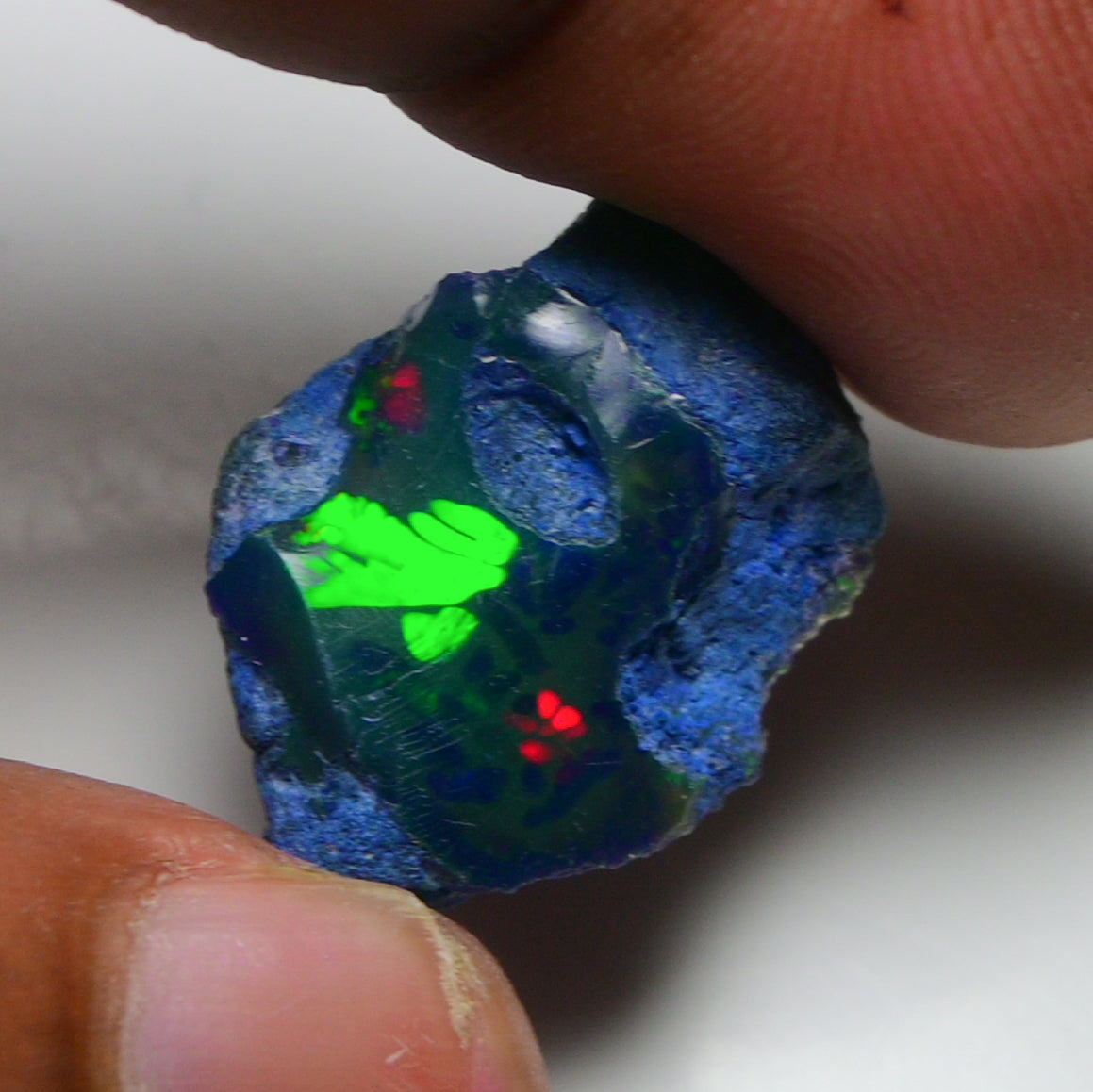 Rare Blue Opal 12.20 Carats | Natural Blue Ethiopian Opal Rough - Ready for Cutting & Jewelry!